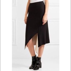 DKNY Reversible asymmetric jersey skirt